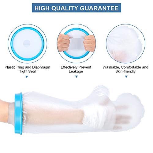 Funda Escayola Brazo, Protector de Escayola Impermeable Brazo Adulto, Funda Protectora para Ducha Brazo, Elástico, Protector de Ducha Brazo