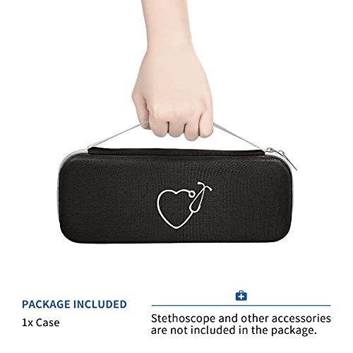 Funda Estuche para Estetoscopio 3M Littmann Classic III Fonendoscopio/Lightweight II S.E/Cardiology IV Fonendoscopio Diagnóstico Caja Cubrir(Black)