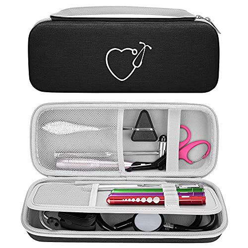 Funda Estuche para Estetoscopio 3M Littmann Classic III Fonendoscopio/Lightweight II S.E/Cardiology IV Fonendoscopio Diagnóstico Caja Cubrir(Black)