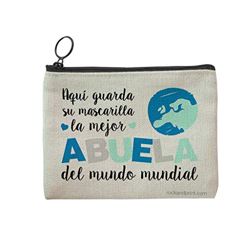 Funda mascarilla regalo ABUELA personalizada guardamascarilla mejor madre mundo mundial