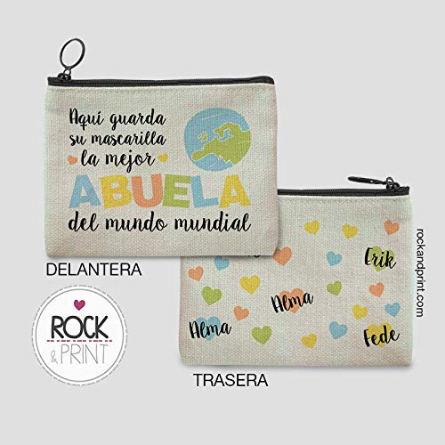 Funda mascarilla regalo ABUELA personalizada guardamascarilla mejor madre mundo mundial