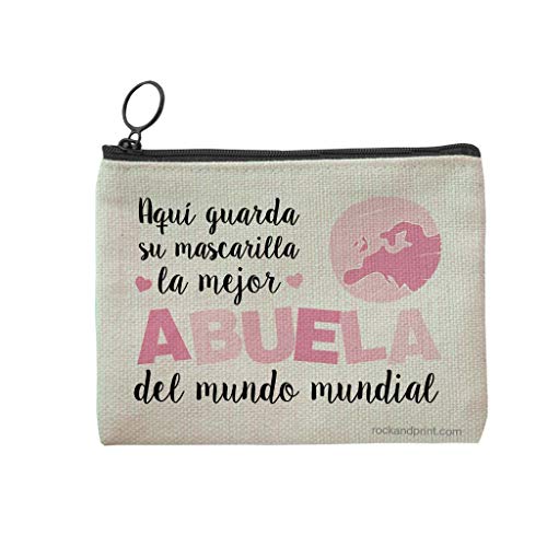 Funda mascarilla regalo ABUELA personalizada guardamascarilla mejor madre mundo mundial