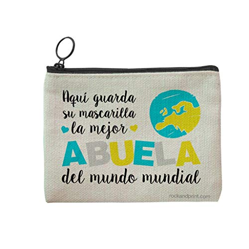 Funda mascarilla regalo ABUELA personalizada guardamascarilla mejor madre mundo mundial