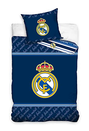 Funda Nórdica Individual Con Funda De Almohada Del Real Madrid