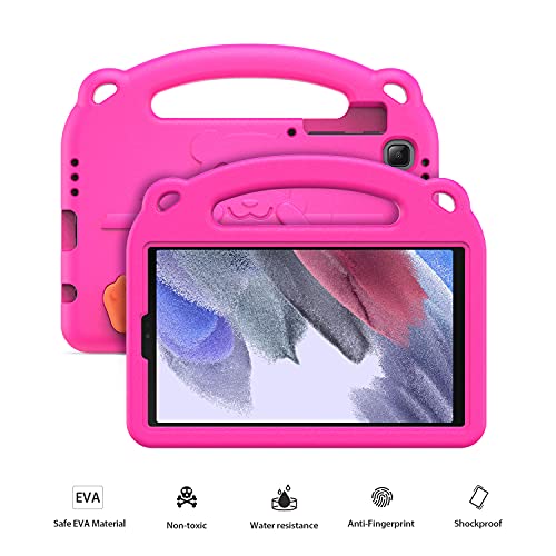 Funda para Tablet Samsung Galaxy Tab A7 Lite de 8.7 Pulgadas 2021 (SM-T220 / SM-T225), Peso Ligero, Resistente a los Golpes, con Correa para el Hombro, asa de Soporte,Funda para Tab A7 Lite,Rose Pink