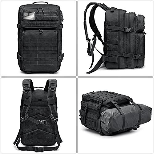 G4Free 40L Mochila Táctica Militar Paquete de Asalto del Ejército Grande Bolso de Hombro Molle Mochilas Mochila para Senderismo al Aire Libre Camping Trekking Caza