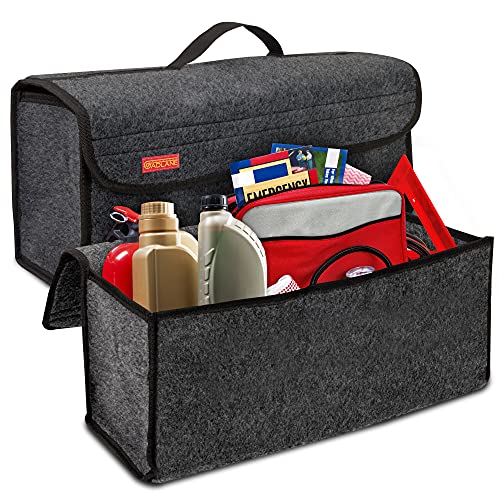 GADLANE Bolsa Grande Organizador Maletero Coche Antideslizante Hecha De Moqueta Para Organizar Herramientas De Viaje Bolsa Maletero Coche Color Gris Oscuro