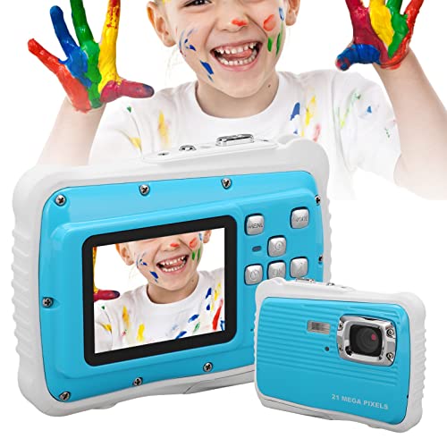 Gaeirt Mini Cámara Digital, 21MP 1080P Cámara Digital a Prueba de Agua con Pantalla de 2 In, Flash Incorporado, Admite Tarjeta Memoria 32G, Cámara de Vlogging para Viajes, Niños, Principiantes