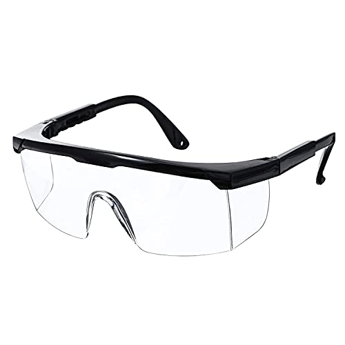 Gafas de Seguridad, Gafa de Protección, Gafas a Prueba de Polvo, Gafas Protectoras, Plegable Gafas Protectoras, para Uso Industrial, Agrícola o de Laboratorio (1 Par)