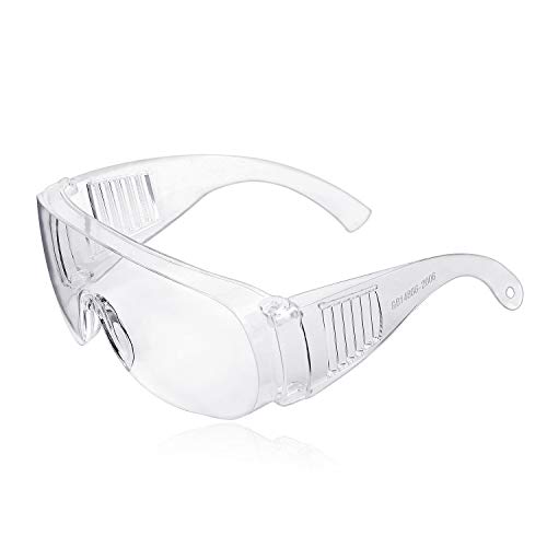 Gafas de Seguridad, ZHIKE Clear Anti-Fog and Scratch Reduction Goggle para Trabajo y Deporte, Hombres, Mujeres (2 PCS)