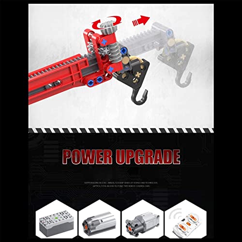 GAOZH Technic Crane Truck Construction Set, 1477 Piezas 2.4G / App Control Remoto Crane Truck Building Blocks, Compatible con Lego Dynamic, 70 * 38 * 13