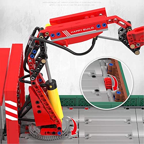 GAOZH Technic Crane Truck Construction Set, 1477 Piezas 2.4G / App Control Remoto Crane Truck Building Blocks, Compatible con Lego Dynamic, 70 * 38 * 13