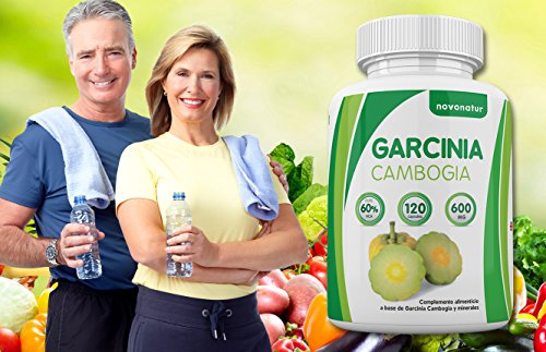 Garcinia Cambogia, 100% puro extracto de Garcinia Cambogia al 60% de HCA, 120 capsulas, supresor natural del apetito y quema grasas natural, enriquecido con Zinc y Cromo, favorece la perdida del peso