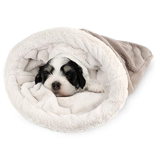 G.C Saco de Dormir para Gatos Cama Gatos Vellón Suave antiestres Camas para Mascotas Acurrucarse Saco Manta Colchoneta Gatos Perros Nido Cueva Acogedor Gatito Cubierto Cama