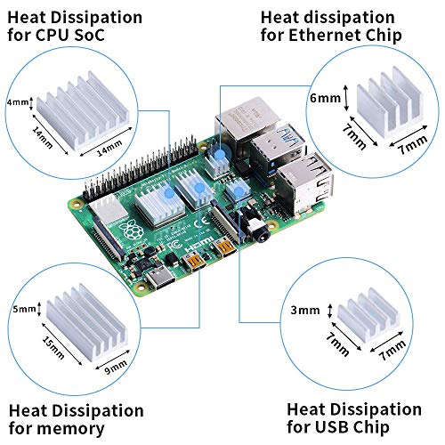 GeeekPi Caja Acrylic para Raspberry Pi 4b / Raspberry Pi 3 b+,Raspberry Pi Estuche con Ventilador de enfriamiento 40X40X10mm Disipador de Calor para Raspberry Pi 3/2 Modelo B/B +