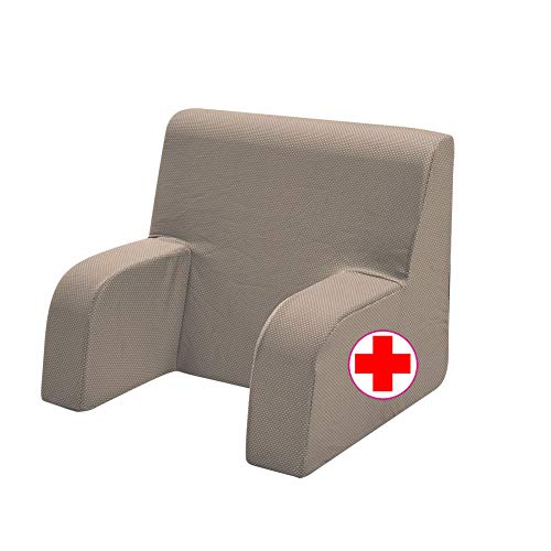 GEEMMA s.r.l. Sillón de cama, respaldo ortopédico o sillón sanitario con tejido desenfundable y lavable, sillón de cama para ancianos o lactantes. Reposacabezas para la espalda