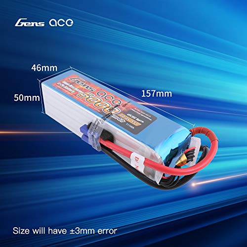 Gens ace 5000mAh 22.2V 45C 6S batería recargable Pila Polímero de litio Juguete Multicolor Para Helicópteros y Aviones más Pequeños como Align GAUI KDS ElyQ Trex-550/600