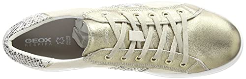 Geox D PONTOISE B, Zapatillas Mujer, Beige Dorado, 39 EU