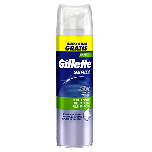 Gillette Series Espuma de Afeitar para Pieles Sensibles, 250 ml