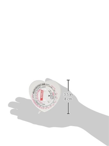 GIMA ref 27342 Cinta métrica para la medición de índice de masa corporal IMC, medidor frontal retráctil de grasa corporal de bosillo, calculadora anatómica para el uso profesional y personal