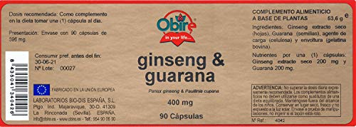 Ginseng + Guarana 400 Mg 90 Caps