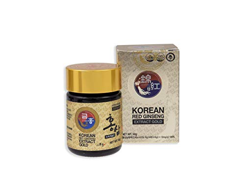 Ginseng Rojo Coreano Extracto GOLD 50g concentrado 100% natural - Curación de 45 dias - Alto contenido de saponinas 80mg/g - ginsenósidos Rg1, Rb1, Rg3 > 13mg/g