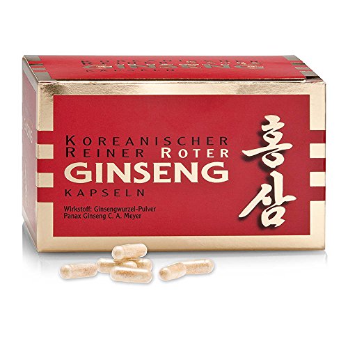 Ginseng rojo de Corea original con raíz de 6 años (Panax Ginseng) - 200 Cápsulas - Entrega Gratis