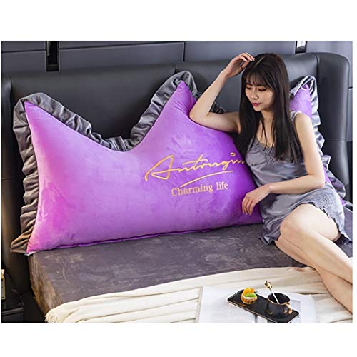 GJ Almohada Doble Cama, Almohadas Lectura, Almohadilla For La Cabeza Larga, Cojín del Sofá Cama, Tatami Cojín Ayuda De La Cintura, Desmontables, Fáciles De Limpiar, 8 Colores