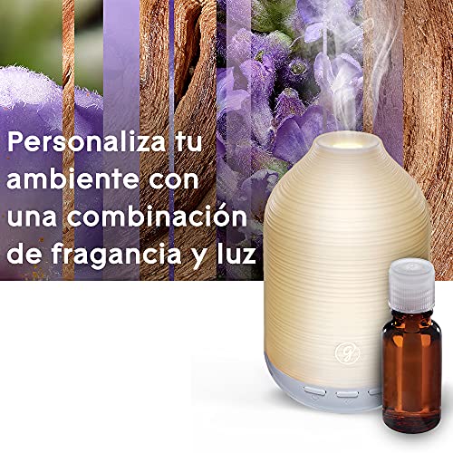 Glade Aromatherapy Difusor De Aceites Esenciales, Fragancia Moment Of Zen, Lavanda & Sandalwood, Difusor Y Recambio, Con Usb Y Luz Regulable, Color Incoloro, 84x108x138