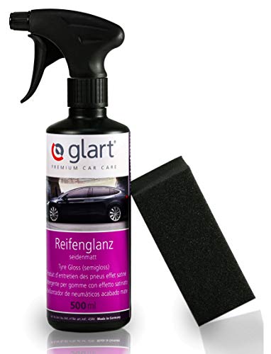 Glart 45RK Abrillantador de neumáticos para coche, 500 ml, con esponja aplicadora