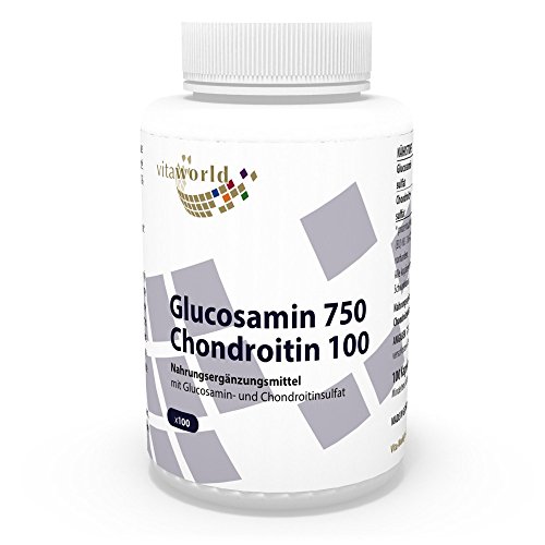 Glucosamina 750mg + Condroitina 100mg 100 Cápsulas - Vita World Farmacia