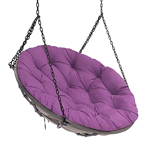 Goodming cojín de sillón papasan Cojines de Asiento de Nido de Mimbre Redondos para Exteriores cómodas hamacas Colgar, Columpio,sillas de Nido de Huevos Ø50cm (19.6 Inches)