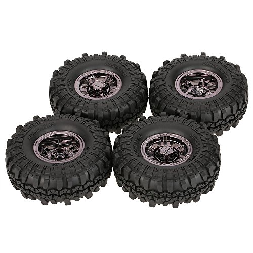 Goolsky 4pcs AUSTAR AX-4020H 1,9 Pulgadas 110mm 1/10 Neumáticos Roca orugas con Placas de Beadlock Llanta para D90 SCX10 AXIAL RC4WD TF2 del Coche de RC