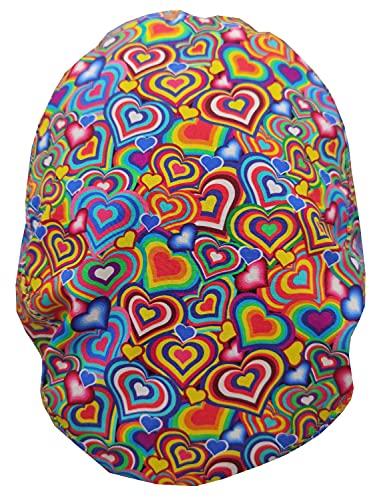 Gorro quirófano Unisex CORAZONES para Hombre y Mujer Pelo Corto BolsoHatillo TC