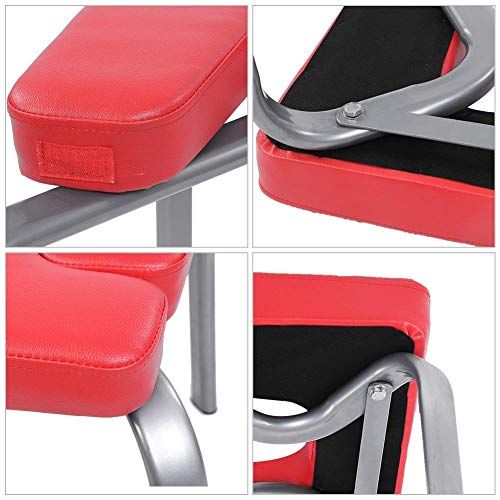 GOTOTOP Taburete de yoga, color rojo, silla de ejercicio, levantamiento de pesas, banco de inversión, banco de cabecera, silla de apoyo, kit de fitness