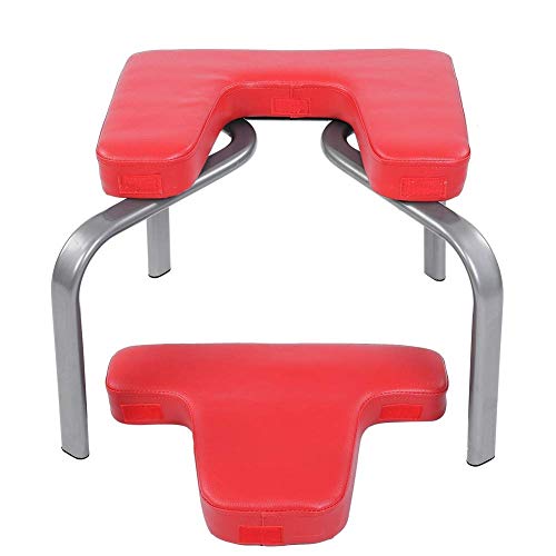 GOTOTOP Taburete de yoga, color rojo, silla de ejercicio, levantamiento de pesas, banco de inversión, banco de cabecera, silla de apoyo, kit de fitness