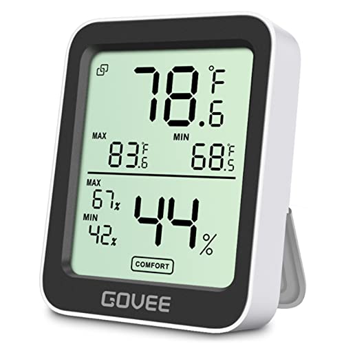 Govee Termómetro Higrómetro, LCD Bluetooth Medidor Digital Humedad y Temperatura Interior con Función Almacenamiento de Datos y Alerta, para Habitación