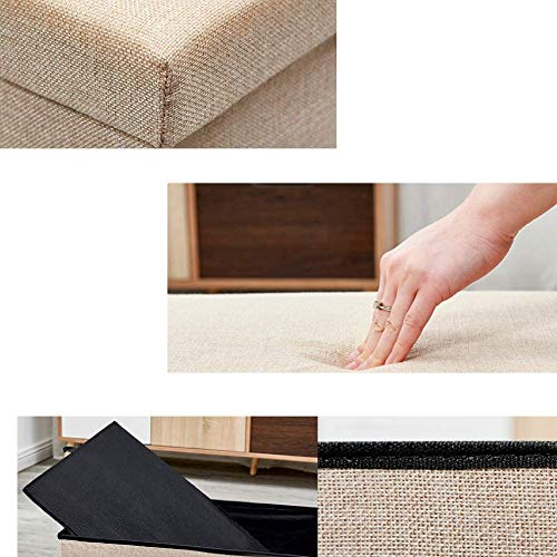 GreaTool Taburete para almacenaje, Puff Plegable, Banco Dormitorio, Salón (45x25x25CM, Beige)