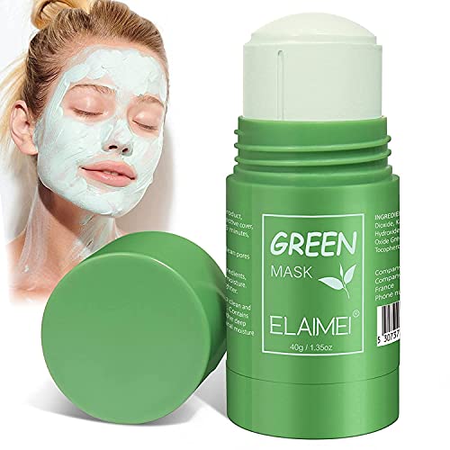 Green Mask Stick, Mascarilla de Limpieza Profunda, Mascarilla Sólida de Control de Aceite,Mascarilla de té Verde,Deep Cleansing Mask,Elimina eficazmente el acné, Purifica la piel (1pc)