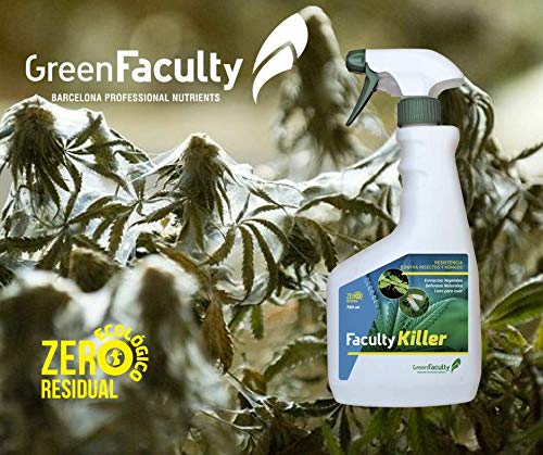 GreenFaculty - Killer - Insecticida, Fungicida Plantas de Interior y Jardín. Antiplagas Ecológico. Triple Acción contra Pulgones, Cochinillas, Araña Roja, Mosca Blanca, Oidio. 750 mL