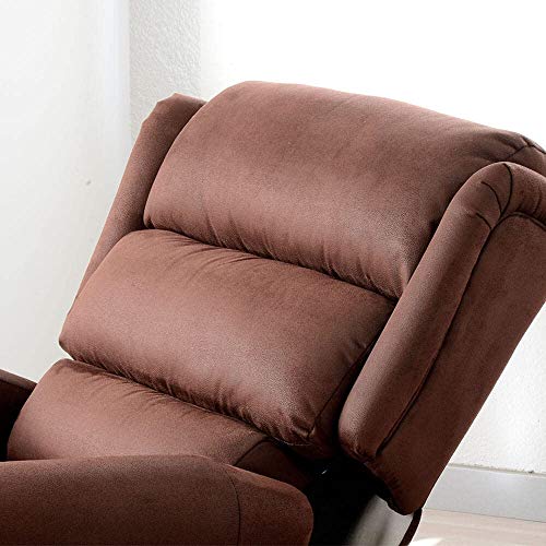 gridinlux | Sillón Relax Masaje Extra Acolchado Levanta Personas Butacón Marrón | Reclinable | Elevación Automática con Mando | 5 Modos | Calor Lumbar | 8 Motores | 4 Zonas de Masaje