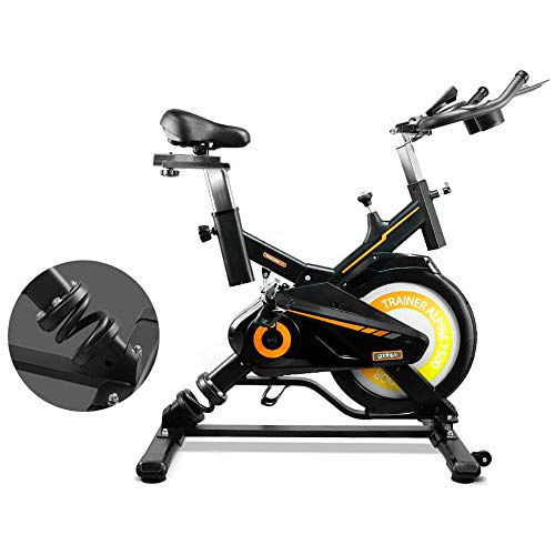 gridinlux | Trainer Alpine 7500 | Bicicleta estática Spinning | Volante de Inercia 15 kg | Nivel Avanzado | Sistema de Absorción de Impactos | Pantalla LCD | Fitness