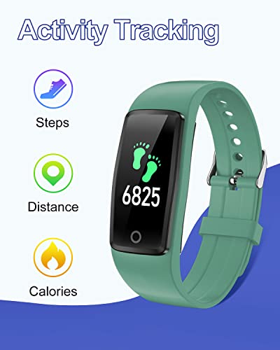 GRV Pulsera de Actividad, Pulsera Actividad Inteligente Sin Bluetooth No App con Pantalla 0.96 Pulgadas Impermeable IP68 Monitor de Sueño Podómetro Calorías Distancia