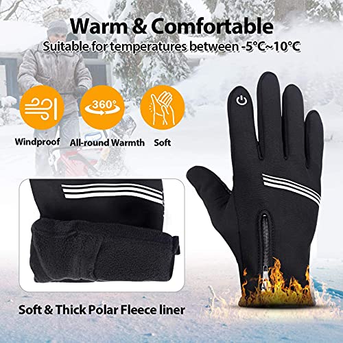 Guantes Ciclismo Invierno Otoño Guantes MTB Moto Bici Running Hombre Mujer Antideslizante Pantalla Táctil a Prueba de Viento Impermeable para Bicicleta Carrera jardineria Senderismo Acampada LEMEGO