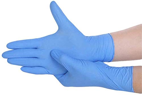 Guantes de nitrilo desechables, sin látex, sin polvo, para mecánicos, automoción, limpieza o aplicaciones de tatuaje, paquete de 100, XL, 100