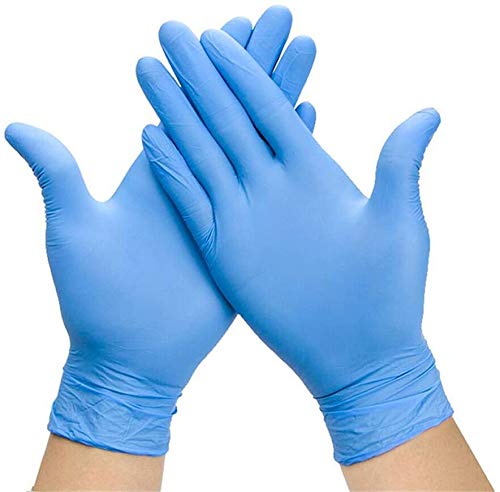 Guantes de nitrilo desechables, sin látex, sin polvo, para mecánicos, automoción, limpieza o aplicaciones de tatuaje, paquete de 100, XL, 100