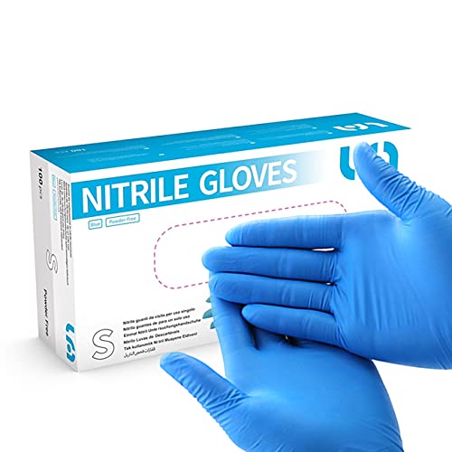 Guantes de Nitrilo sin polvo RF05 Caja de 100pc Azul.Talla M, Máxima protección, suavidad y elasticidad. Indicado para hospitales, alimentación, automoción, etc.