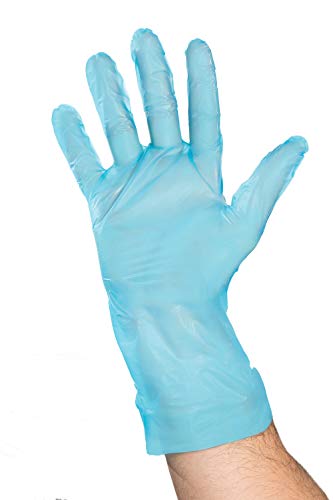 Guantes SIMILARES AL VINILO de polietileno y elastómero termoplástico sin polvo azul - 200 uds (L)