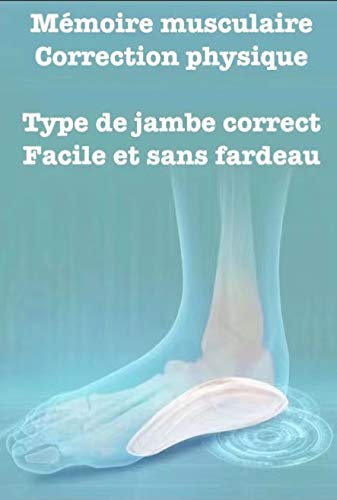 Guyu - Plantillas de alivio y overpronación para talón medio y lateral para alinear el pie, el dolor de rodilla, las piernas arqueadas, la artritis