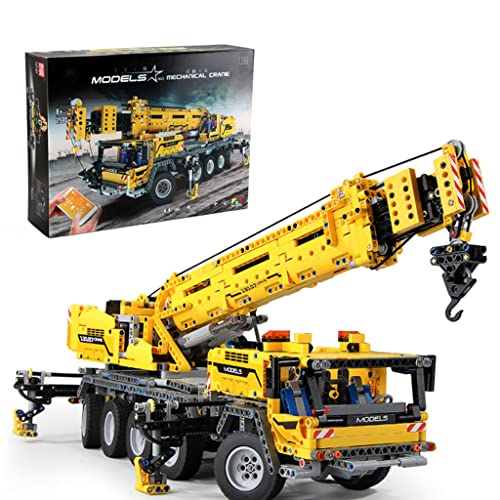 GXQGSD 2.4G/App Control Remoto grúa camión y 8 Motores, Juguete de Construcción de la Serie Ingeniería para Niños,Ingenious Machines Kit de Construcción de Juguete,2590+ compatibles con Lego Technic